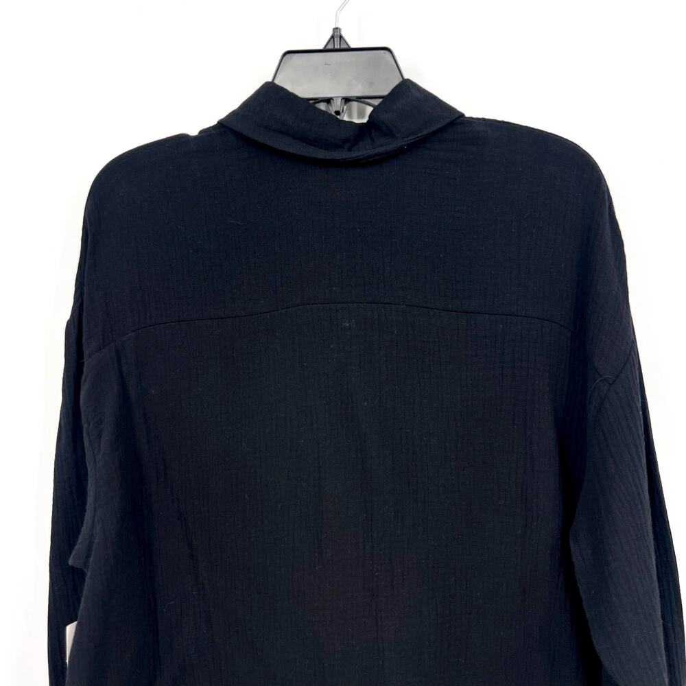 CLUB SOCIAL JADELYNN BROOKE Casual Button Up Shirt Large Black Long Sleeve NWT - Picture 6 of 7